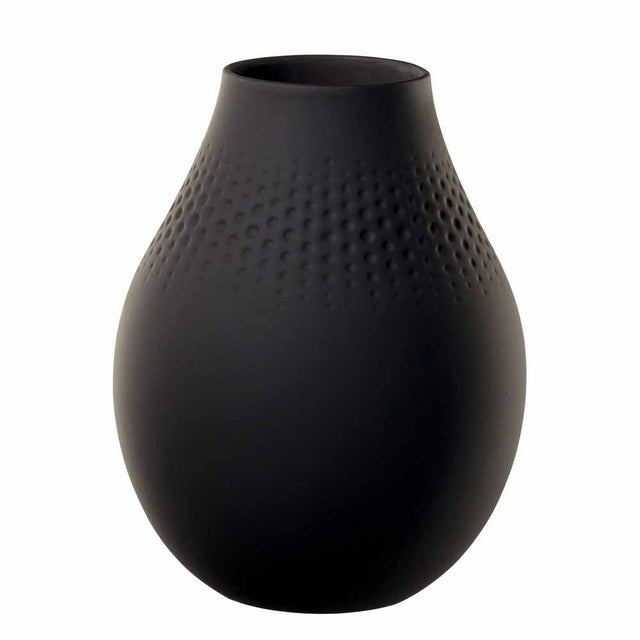 Villeroy & Boch Collier Perle Tall Black Vase 1016825513