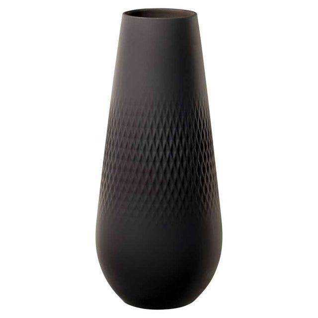 Villeroy & Boch Collier Carre Tall Black Vase 1016825515
