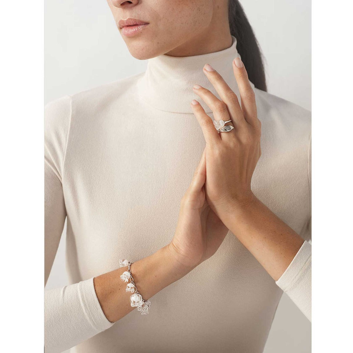 Lalique Muguet Silver Bracelet – David Shuttle Ltd