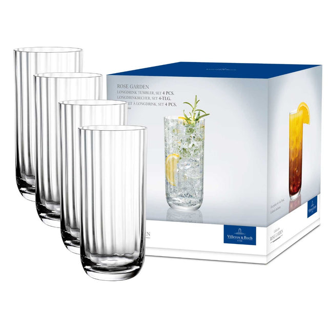 Villeroy & Boch Rose Garden Longdrink Tumbler, Set of 4