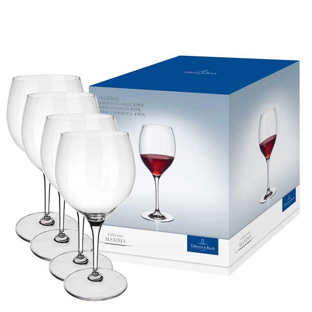 Villeroy & Boch Maxima Burgundy Goblet, Set of 4