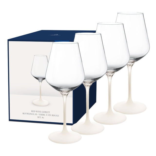 Villeroy & Boch Manufacture Rock Blanc Red Wine Goblet, Set of 4