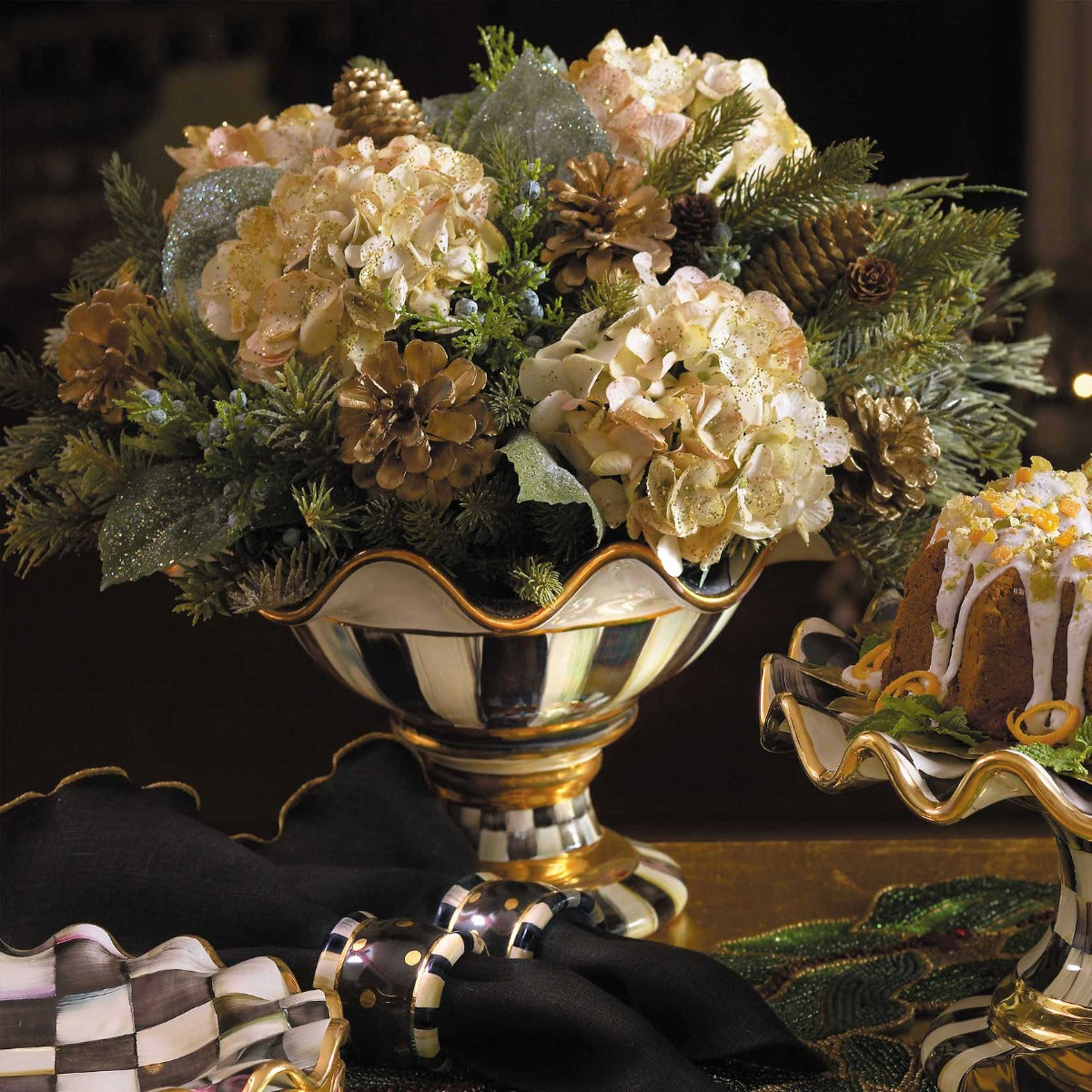 Mackenzie Childs Compote Courtly Check Small Bowl main image 0