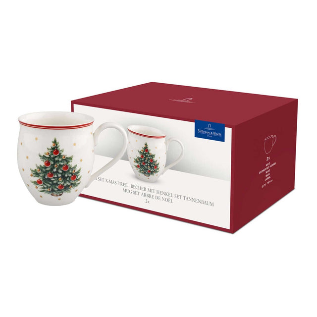 Villeroy & Boch Toy's Delight Xmas Tree Coffee Mug, Set of 2