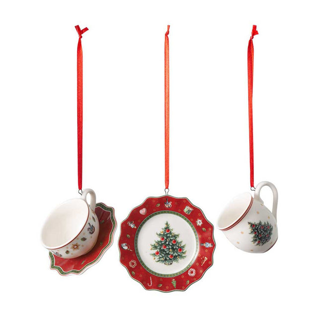 Villeroy & Boch Toy's Delight Decoration Ornaments Tableware Set Red, 6,3cm