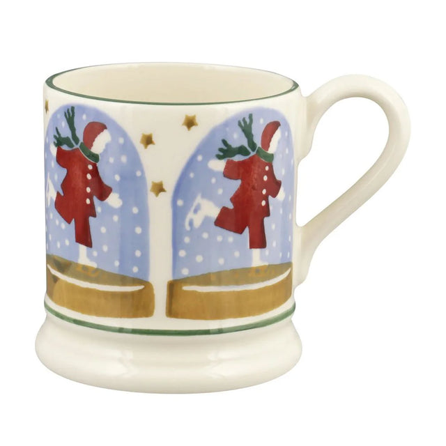 Emma Bridgewater Ice Skater Snow Globe 1/2 Pint Mug