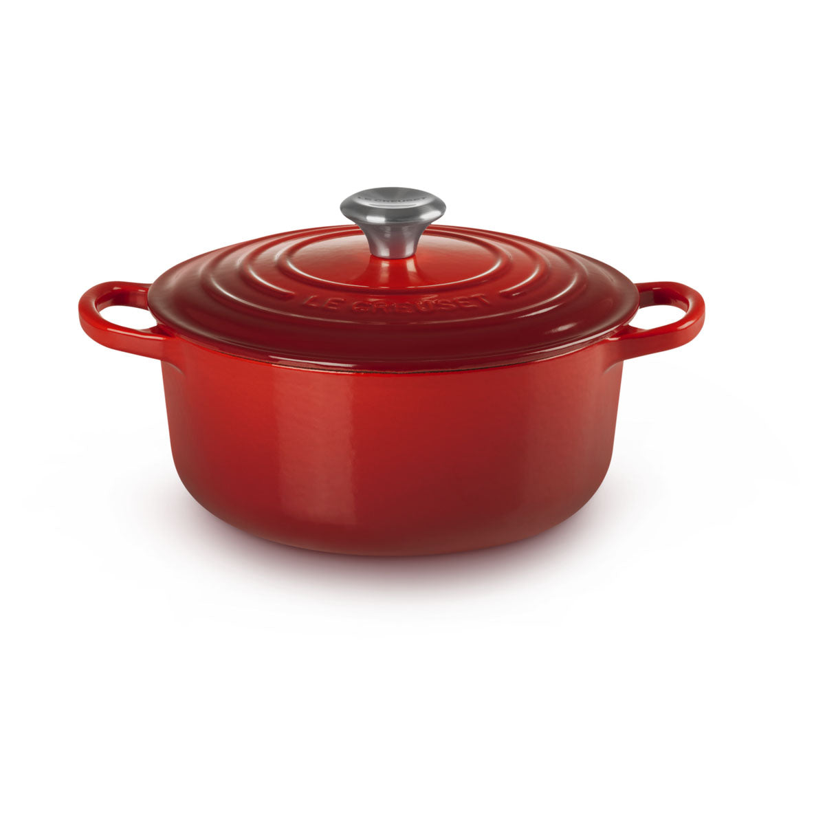 Le Creuset Signature Cast Iron Round Casserole 20cm Cerise – David