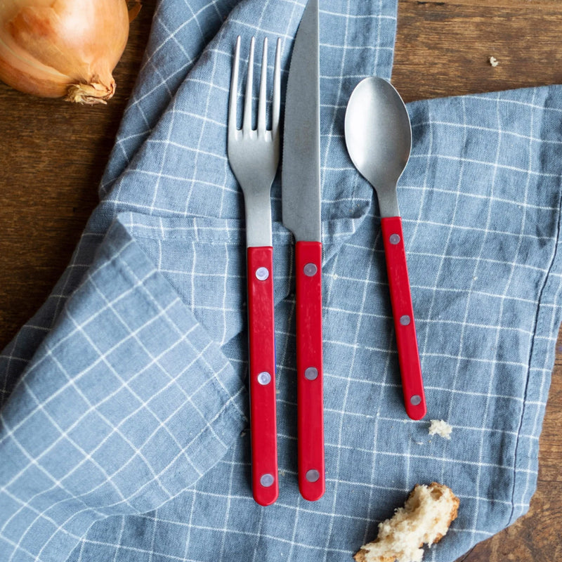 Sabre Bistrot Vintage Solid Red 4 Pieces Cutlery Set, 040