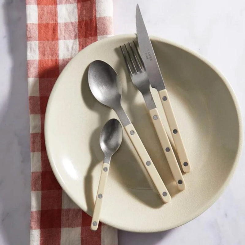 Sabre Bistrot Vintage Solid Light Kaki 4 Pieces Cutlery Set, 040