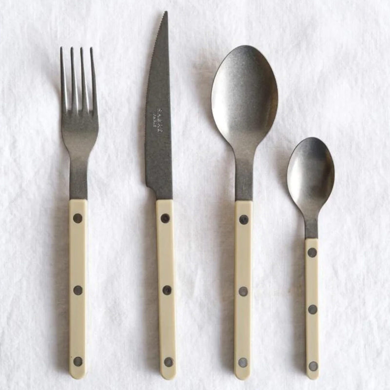 Sabre Bistrot Vintage Solid Light Kaki 4 Pieces Cutlery Set, 040