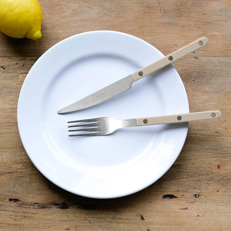 Sabre Bistrot Vintage Solid Light Kaki 4 Pieces Cutlery Set, 040