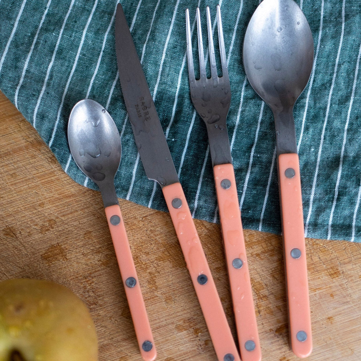 Sabre Bistrot Vintage Solid Nude Pink 24 Pieces Cutlery Set – David ...