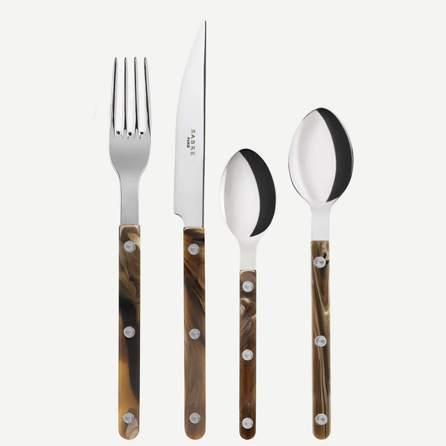 Sabre Bistrots Shiny Faux Buffalo 4 Pieces Cutlery Set, 040