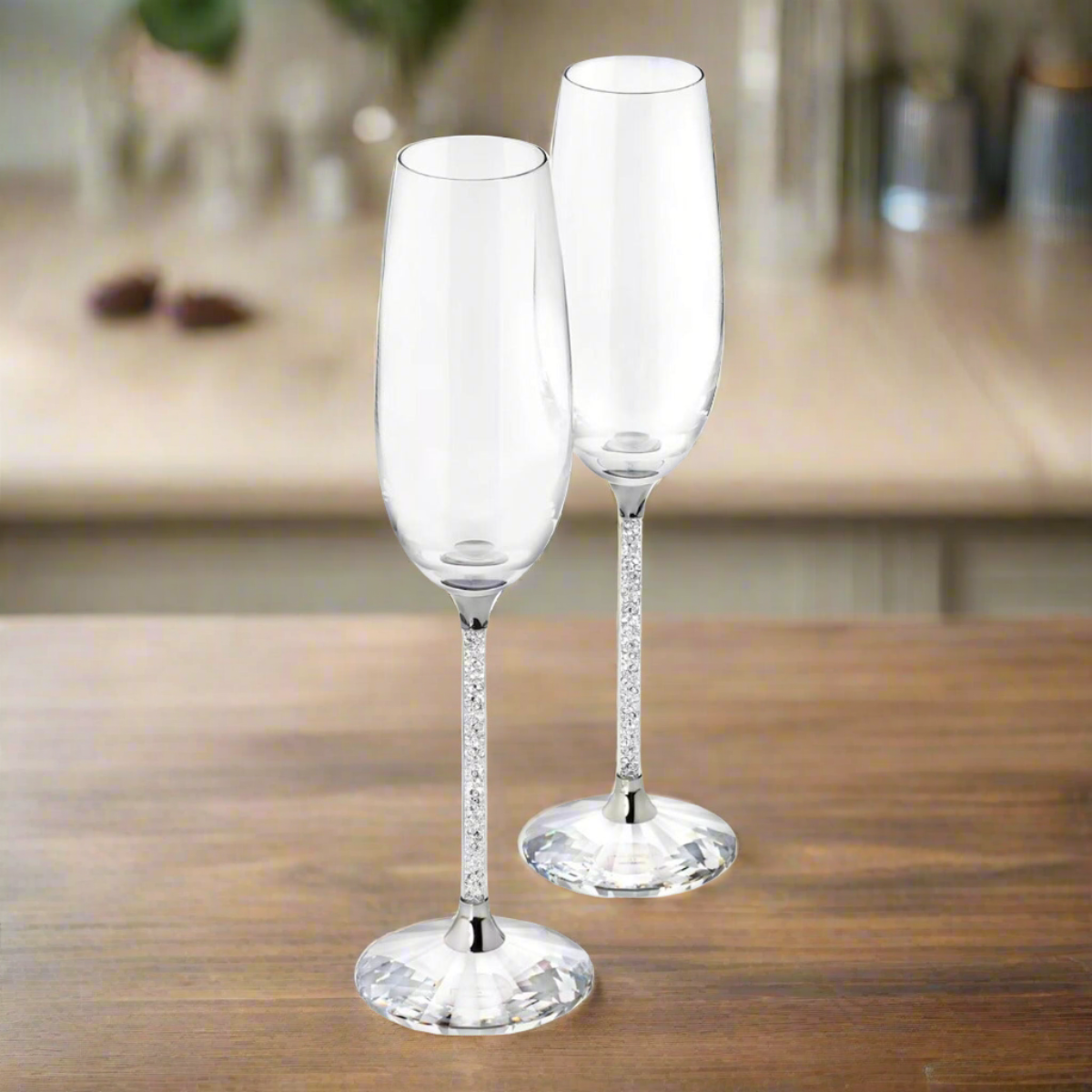 Swarovski Crystalline Toasting Flutes Set of 2 David Shuttle Ltd