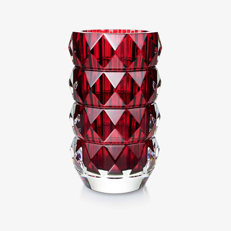 Baccarat Louxor Round Red Vase, Medium