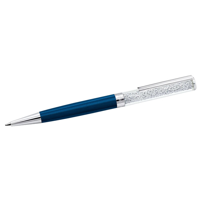 Swarovski Crystalline ballpoint pen, Blue, Blue lacquered, chrome plated