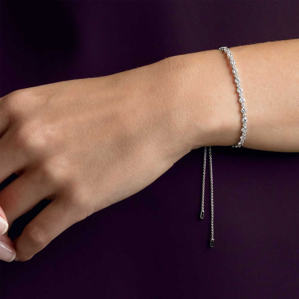 Rhodium Plating Bracelet Subtle Swarovski Swarovski Subtle