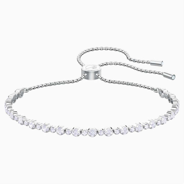 Swarovski Subtle Bracelet, White, Rhodium Plated