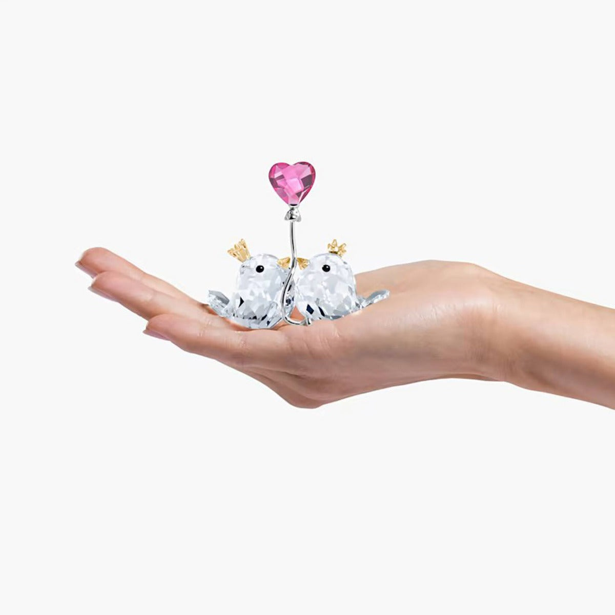 Swarovski Love Birds Pink Heart – David Shuttle Ltd
