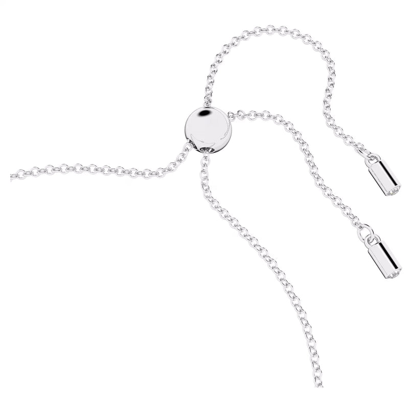 Swarovski Infinity Heart Bracelet, White, Rhodium Plated
