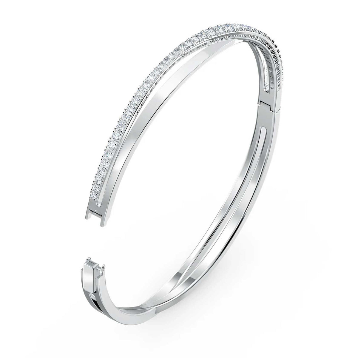 Twisted White Bangle