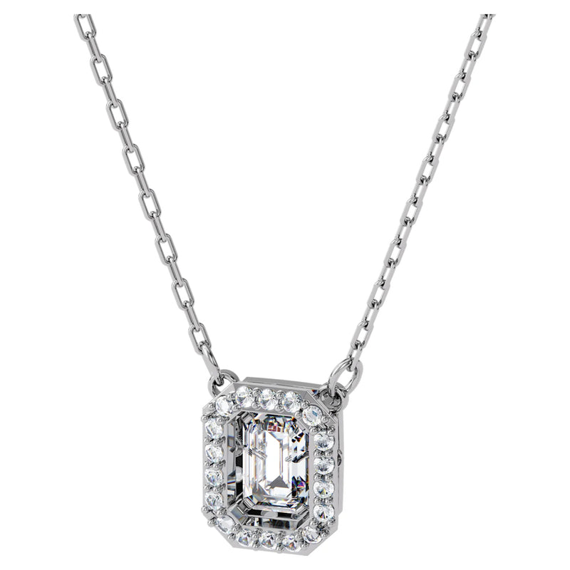 Swarovski Millenia Necklace, Square, White, Rhodium plated