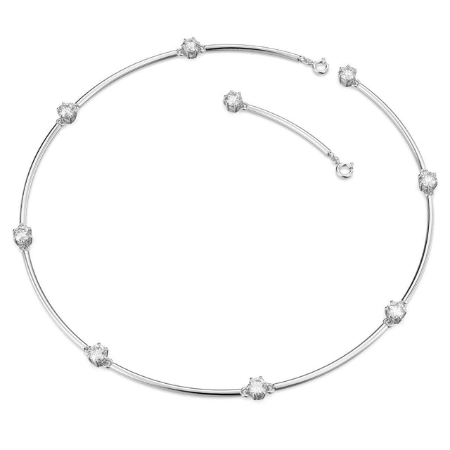 Swarovski Constella Necklace, Round cut, White, Rhodium plated