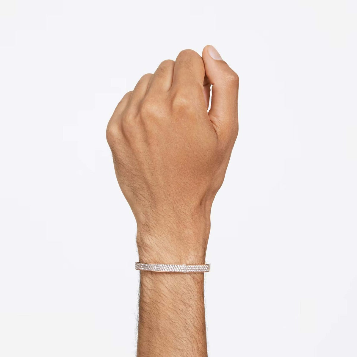 Swarovski Dextera Bangle, Large, Octagon Shape, White, Rose Gold