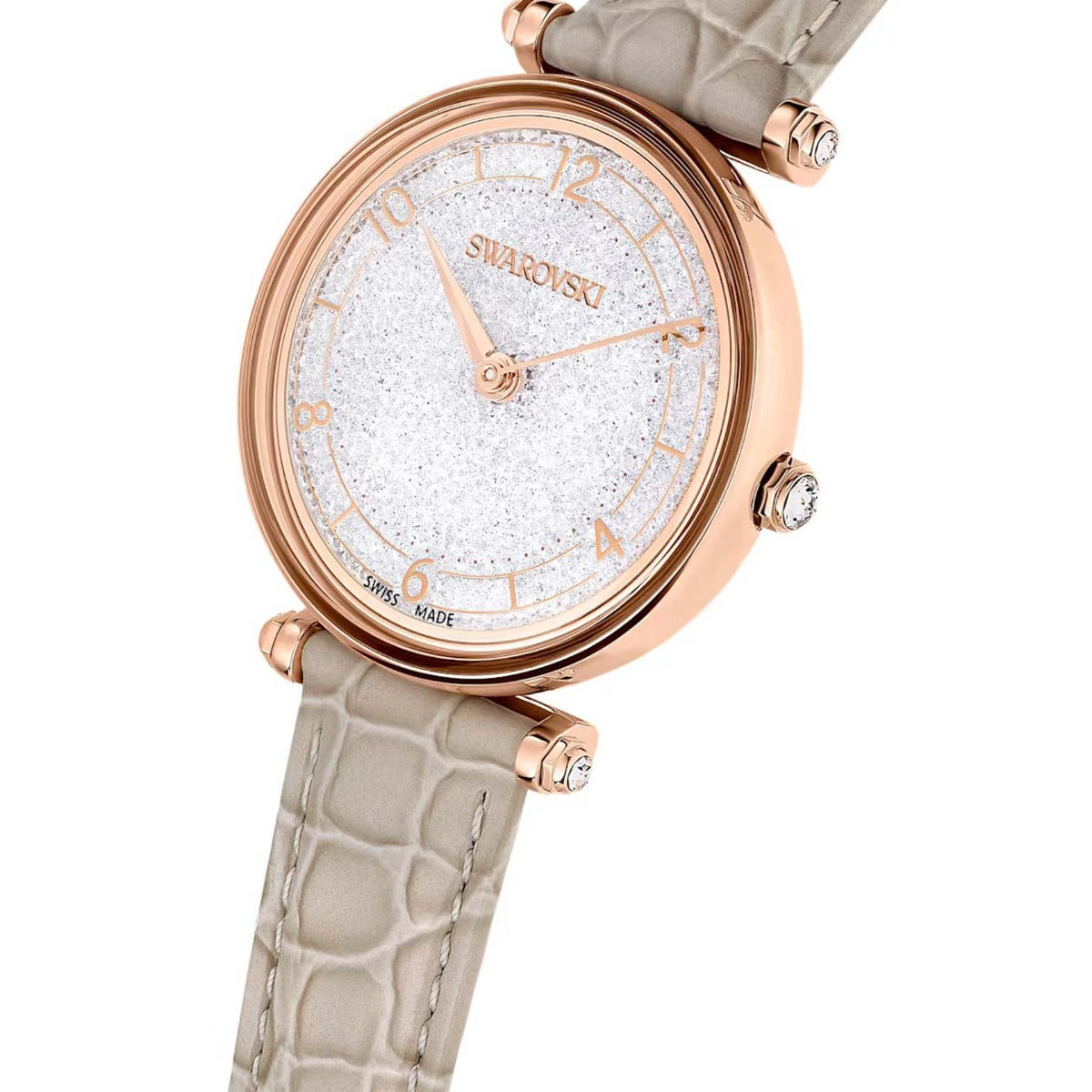 Swarovski レディース 時計 ゴールド ベージュ スワロフスキー 腕時計 レディース ギフトに最適 上品 ローズ
