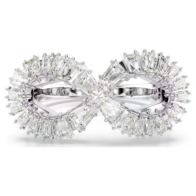 Swarovski Hyperbola cocktail ring, Infinity, Size 52, Rhodium plated