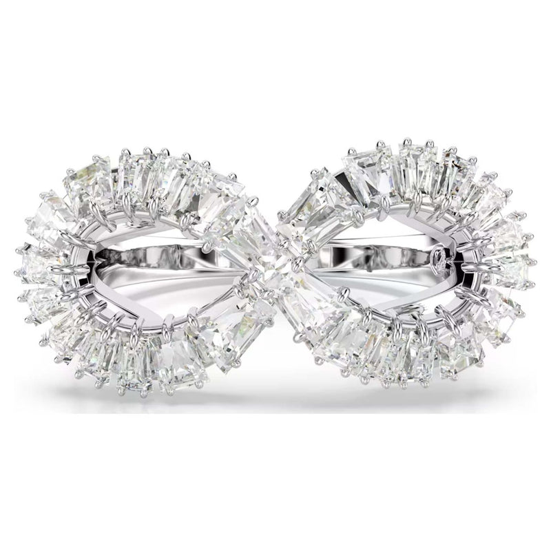 Swarovski Hyperbola cocktail ring, Infinity, Size 52, Rhodium plated