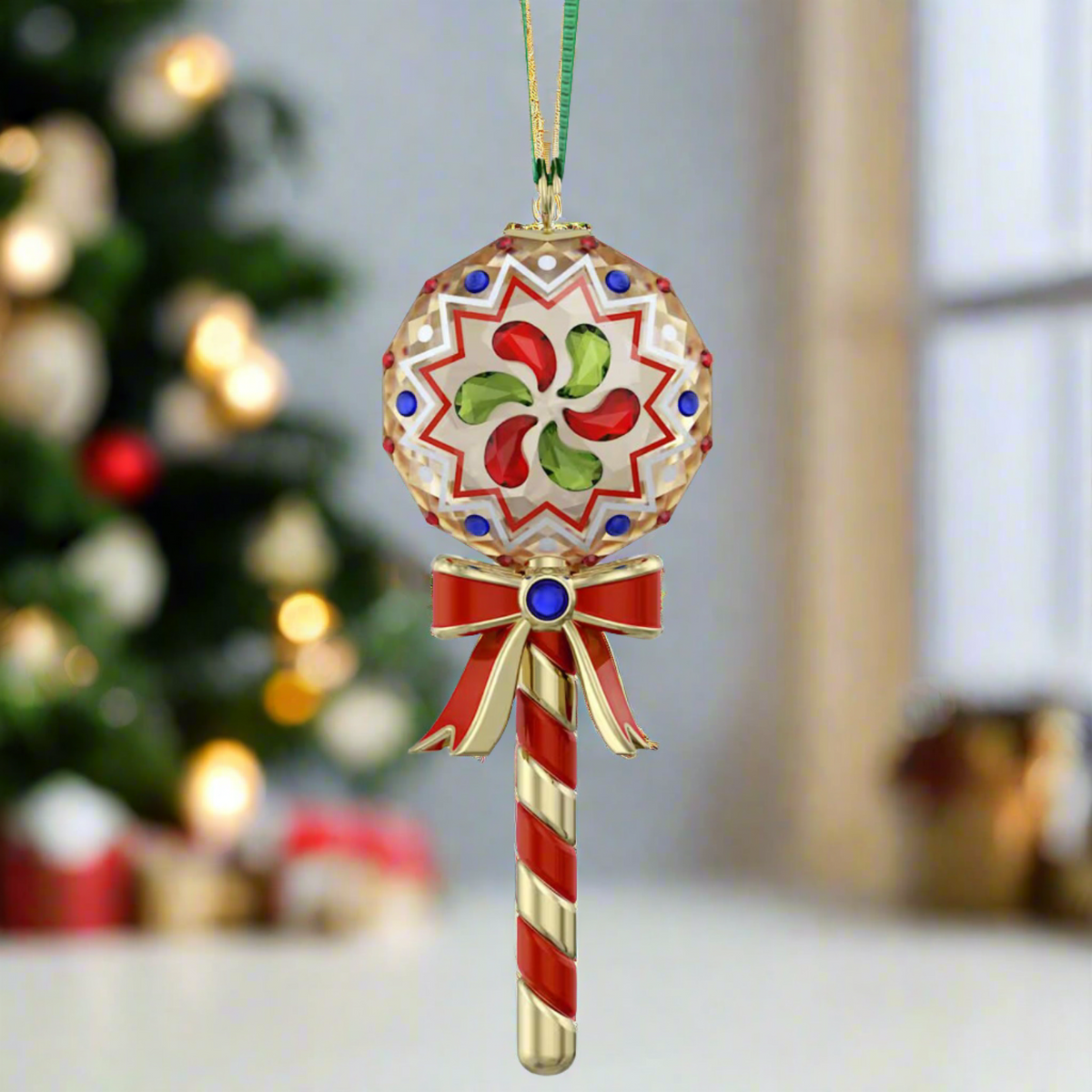 Swarovski Crystal Holiday Cheers Dulcis Lollipop Ornament – David
