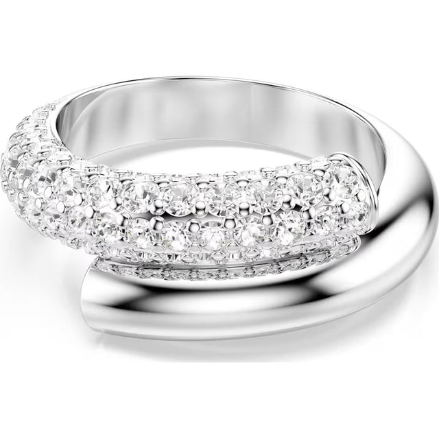 Swarovski Dextera ring, Size 58, White, Rhodium plated