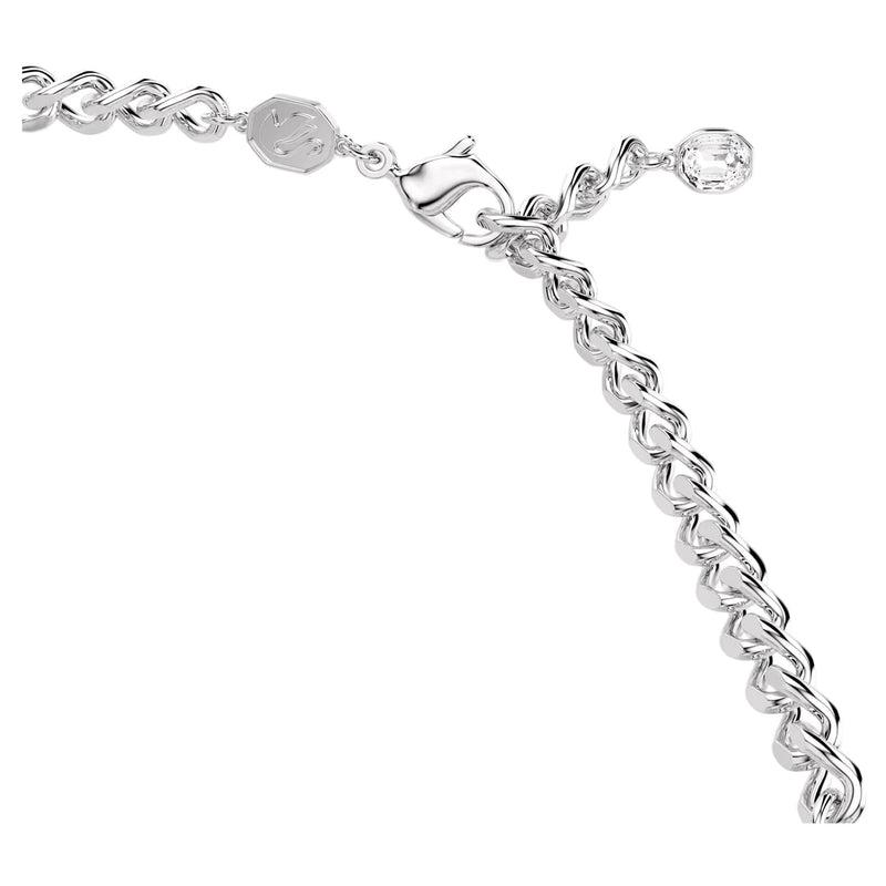 Swarovski Millenia large choker, Octagon cut, White, Rhodium plated