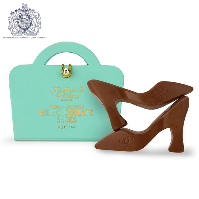 Charbonnel et Walker Green Handbag and Milk Chocolate Heels