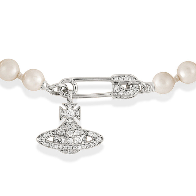 Vivienne Westwood Lucrece Pearl Necklace, Platinum Plated