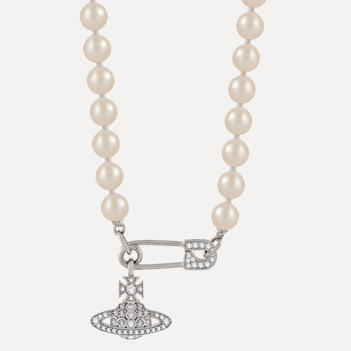 Vivienne Westwood Lucrece Pearl Necklace, Platinum Plated – David