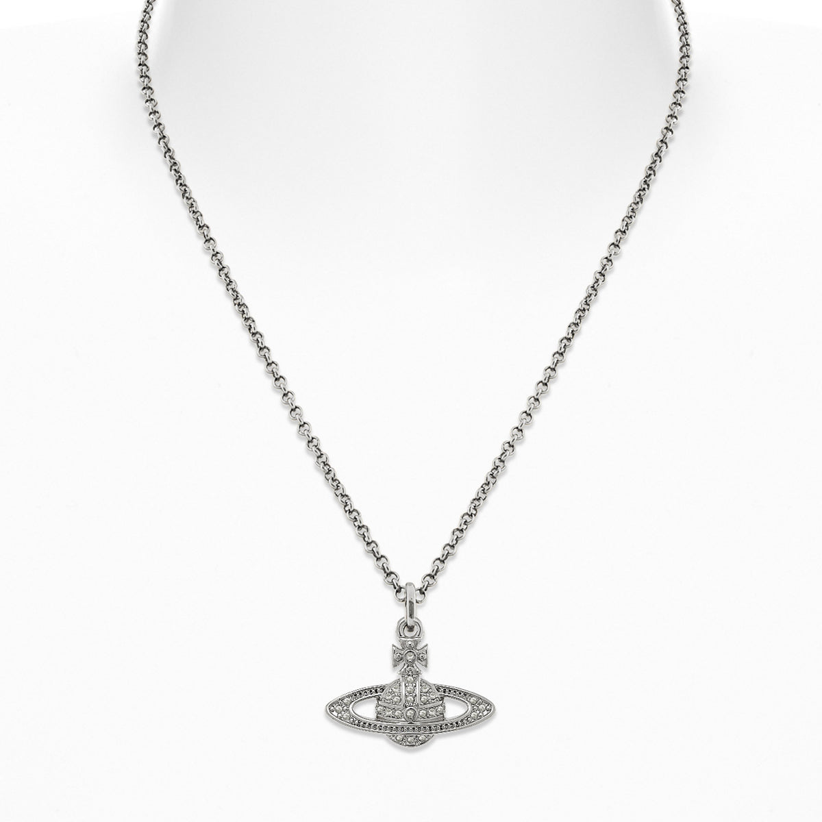 Vivienne Westwood Mini Bas Relief Pendant, Platinum Plated