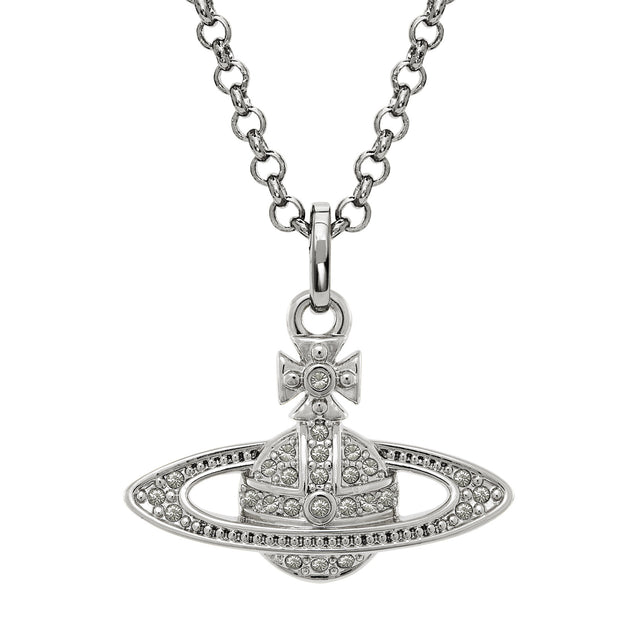 Vivienne Westwood Mini Bas Relief Pendant, Platinum Plated