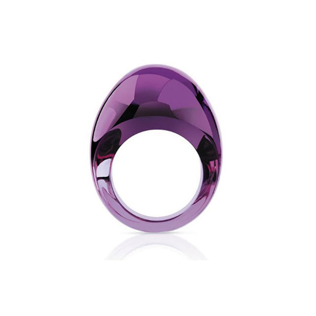 Lalique Cabochon Purple Ring, Size 55