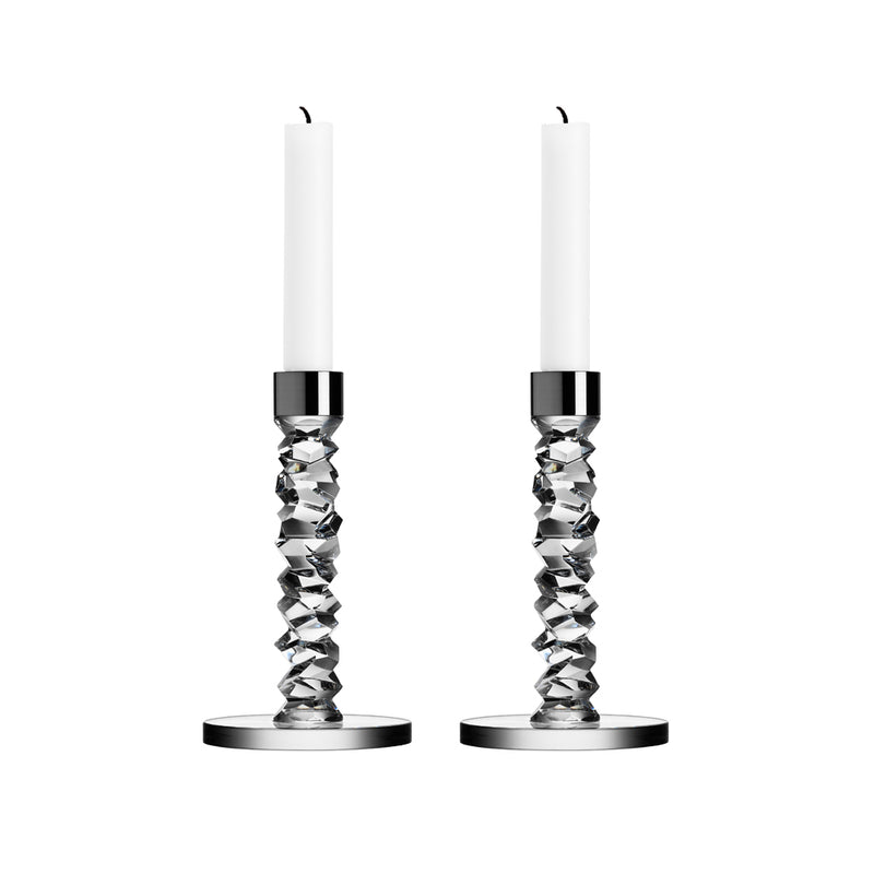 Orrefors Carat 2 Piece Candlestick