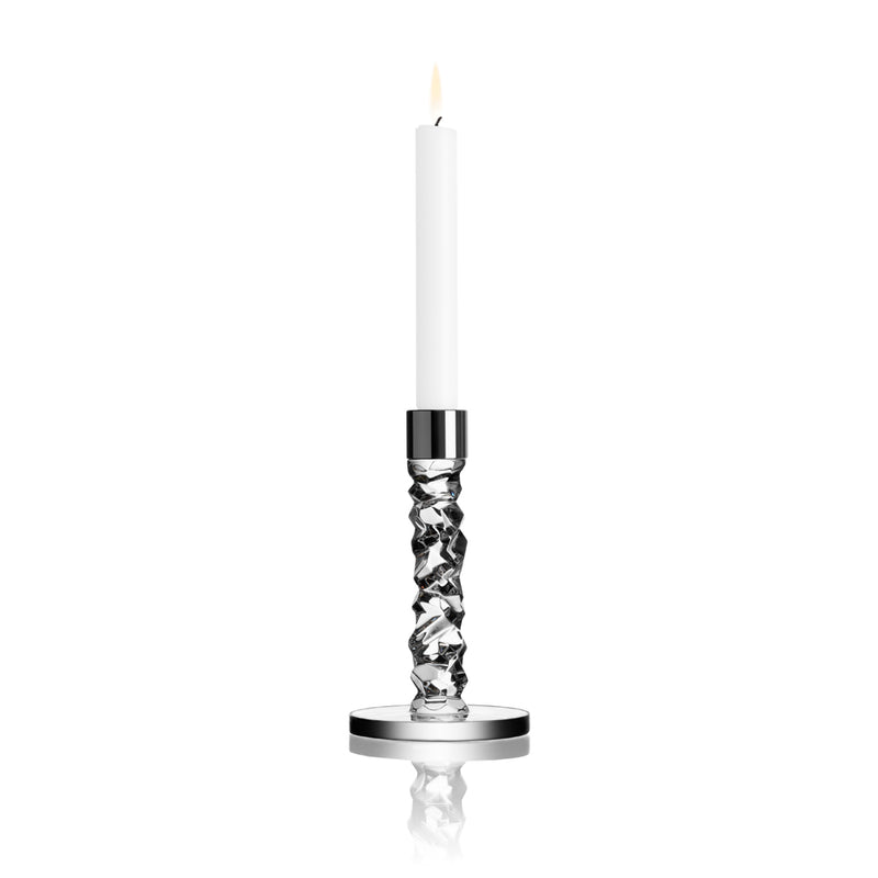 Orrefors Carat Low Candlestick