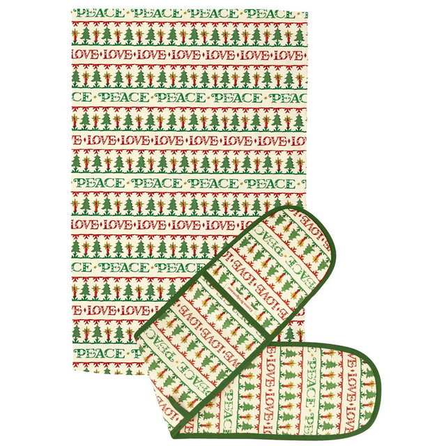 Emma Bridgewater Christmas Joy Double Oven Glove & Tea Towel Set