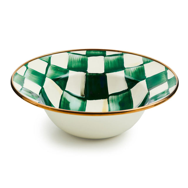 Mackenzie-Childs Emerald Check Breakfast Bowl