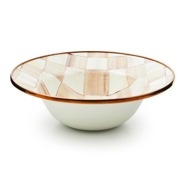 Mackenzie-Childs Mocha Check Breakfast Bowl