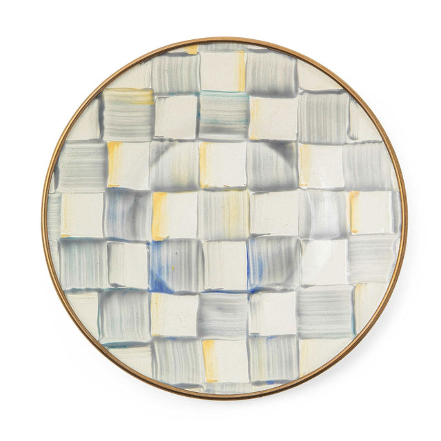 Mackenzie-Childs Sterling Check Saucer