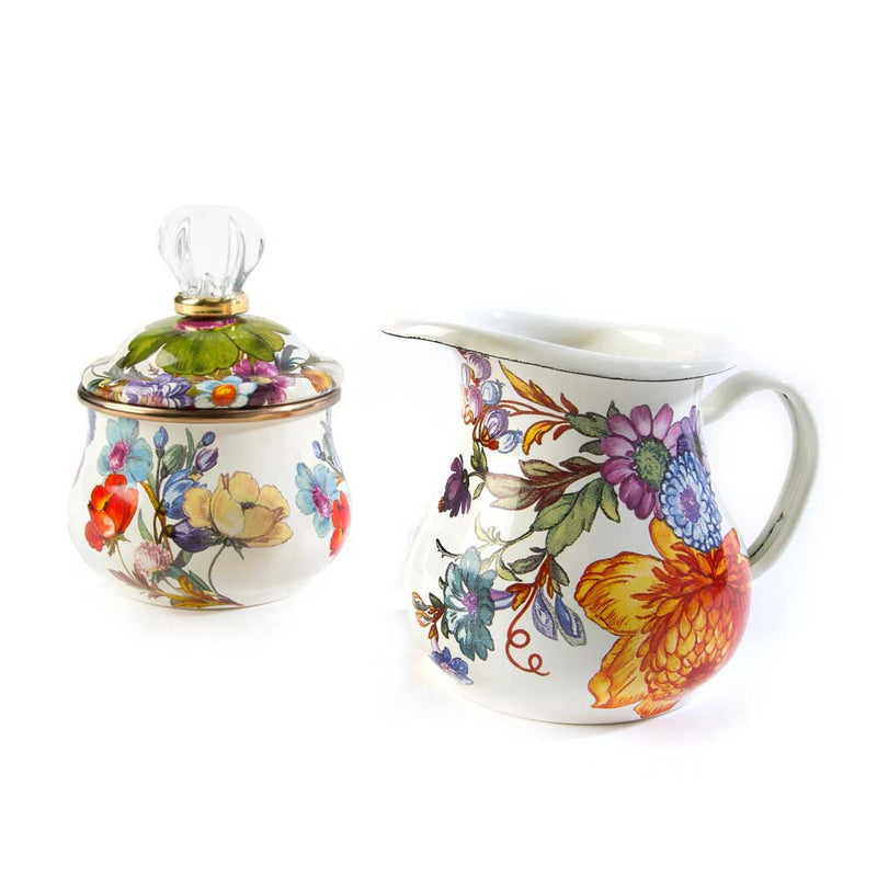 Mackenzie Childs Flower Market White Creamer