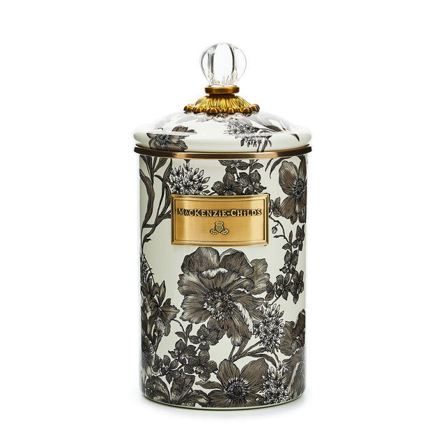 Mackenzie-Childs Sterling English Garden Large Canister