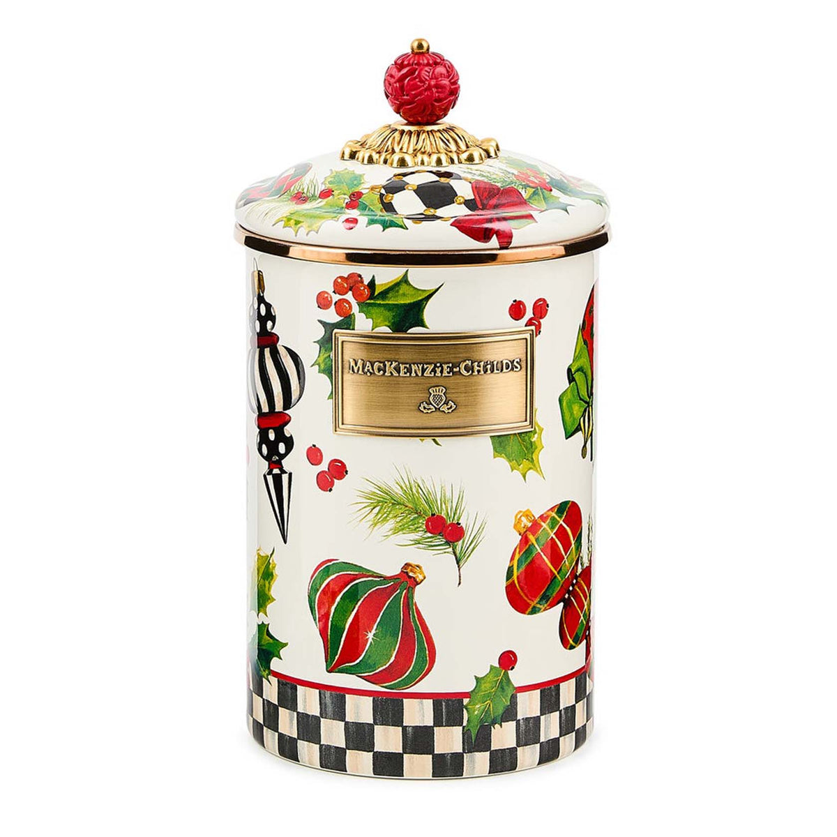 Mackenzie-Childs Deck The Halls Large Canister – David Shuttle Ltd