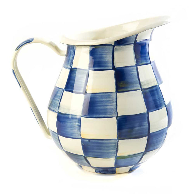 Mackenzie-Childs Royal Check Pitcher